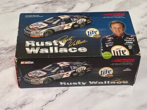 1:24 2001 Rusty Wallace Miller/Harley Davidson Action NASCAR Racing Diecast Car